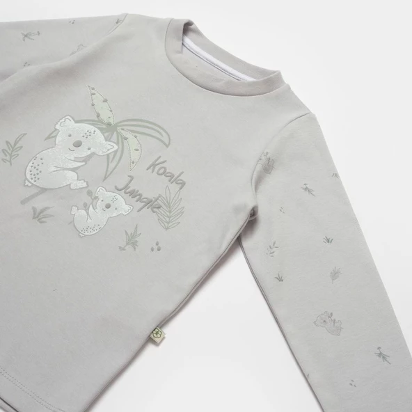 Bibaby Biorganic Koala Jumper Pijama Takım 59778 Gri - 4