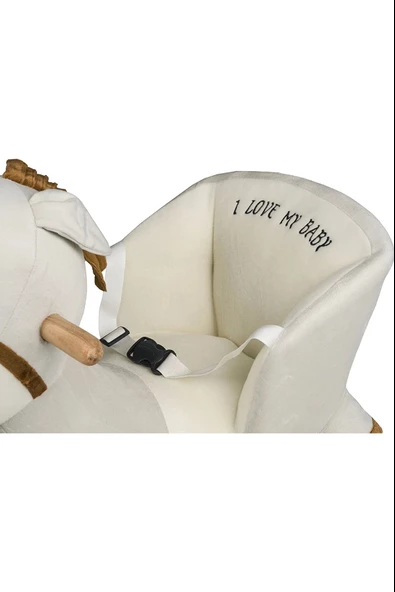 Safeline Bebe Peluş Ahşap Sallanır Oyuncak At - 3