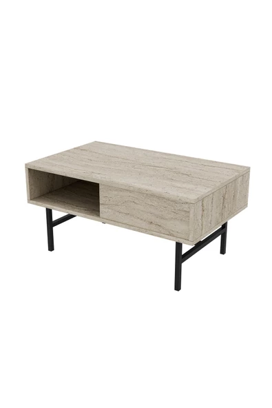 Mezza 4230 DIAMOND METAL AYAKLI ORTA SEHPA 90 CM TRAVERTEN - 7
