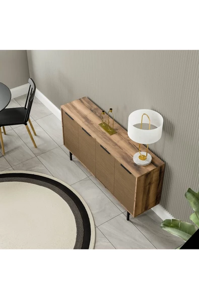Mezza 4614 BLANCO 145 CM (METAL AYAKLI) MODERN KONSOL HAT KAPLAN - 4