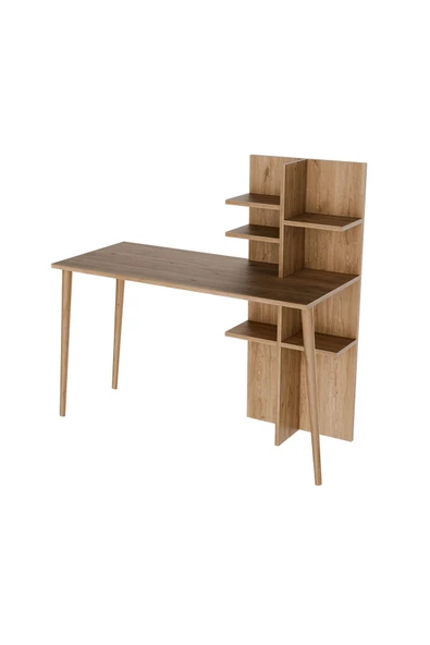 Mezza 1922 RUBY 120 CM AHŞAP AYAKLI ÇALIŞMA MASASI SEPET - 6
