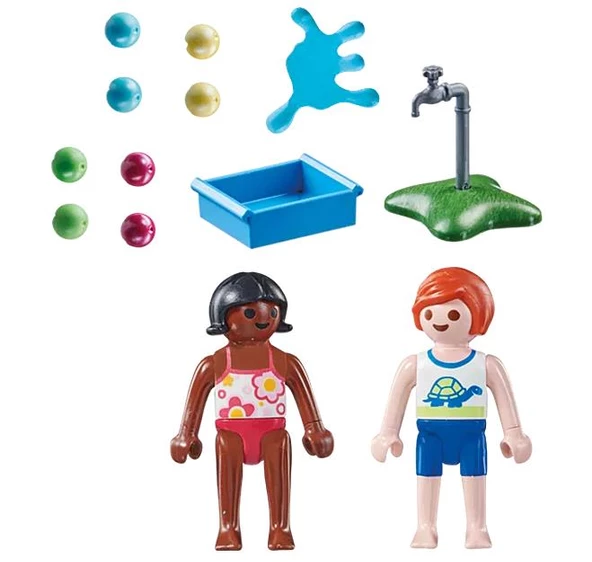 Playmobil 71166 Children with Water Balloons 71166 - Resim 2