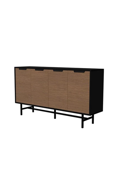Mezza 4616 BLANCO 145 CM (METAL AYAKLI) KONSOL SİYAH KAPLAN - 6