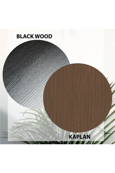 Mezza 4616 BLANCO 145 CM (METAL AYAKLI) KONSOL SİYAH KAPLAN - 7