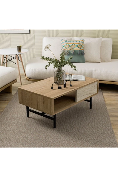 Mezza 4232 DIAMOND METAL AYAKLI ORTA SEHPA 90 CM SEPET TRAVERTEN - 4