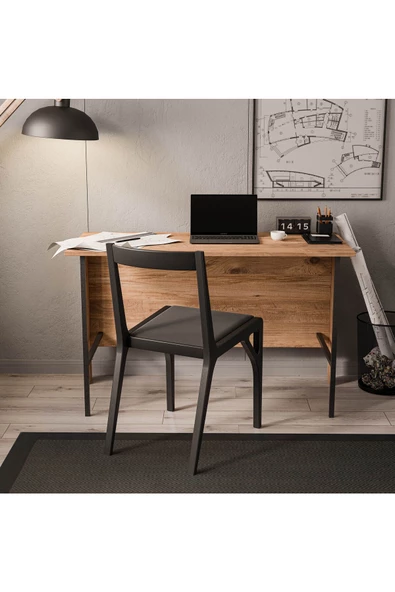 Mezza 1932 VERA 120 CM METAL AYAKLI ÇALIŞMA MASASI ATLANTİK ÇAM - 3