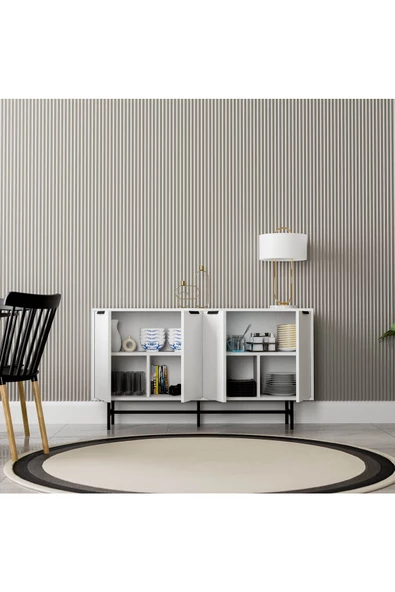 Mezza 4610 BLANCO 145 CM (METAL AYAKLI) KONSOL BEYAZ - 5