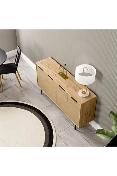 Mezza 4612 BLANCO 145 CM (METAL AYAKLI) KONSOL SEPET-YUNUS - 4