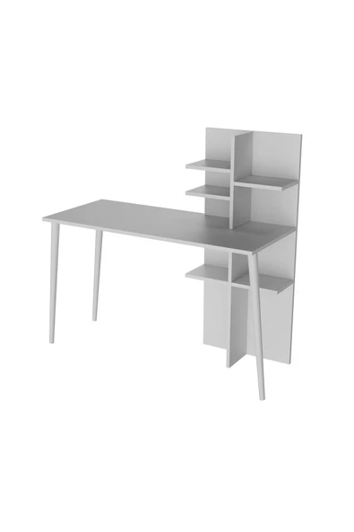Mezza 1920 RUBY 120 CM AHŞAP AYAKLI ÇALIŞMA MASASI BEYAZ - 6