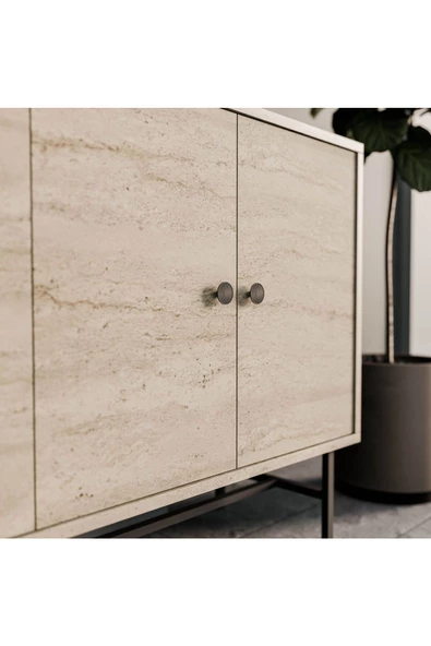 Mezza 4640 DIAMOND METAL AYAKLI KONSOL 145 CM TRAVERTEN - 8