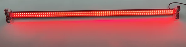 kırmızı-kırmızı 17 fonksiyonlu iç-dış kullanımlı çakar lamba 104cm 12-30v / LAPA203 - Resim 2