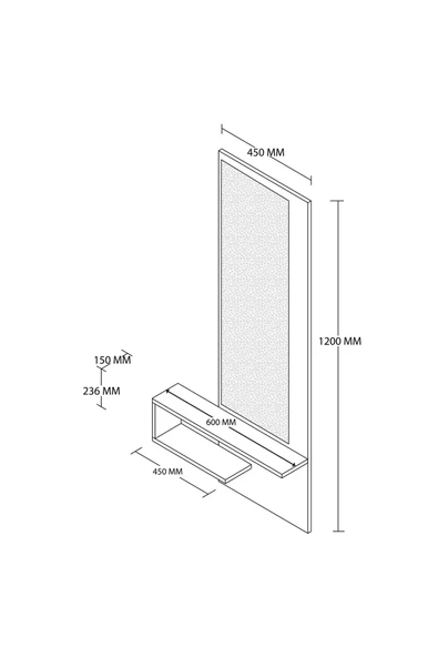 Mezza 6004 LINE DUVAR AYNASI DRESUAR SOL HAT-KAPLAN - 2