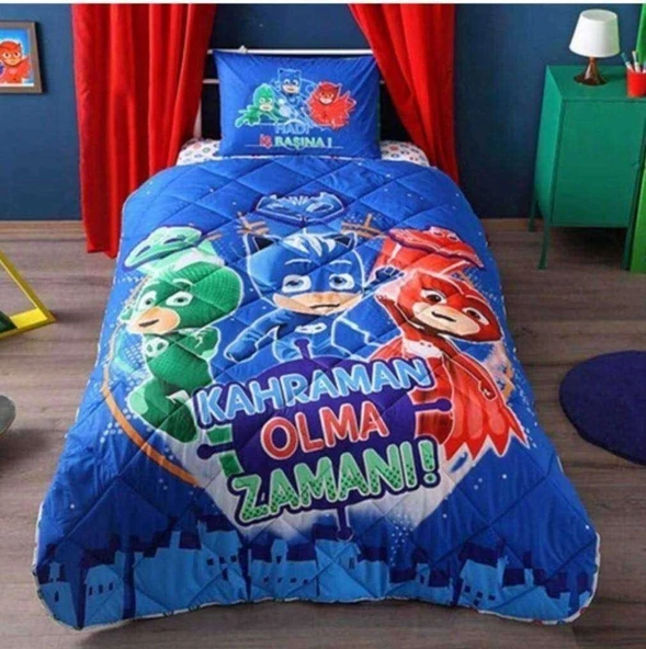 TAÇ PJ MASKS YORGAN SETİ LİSANSLI