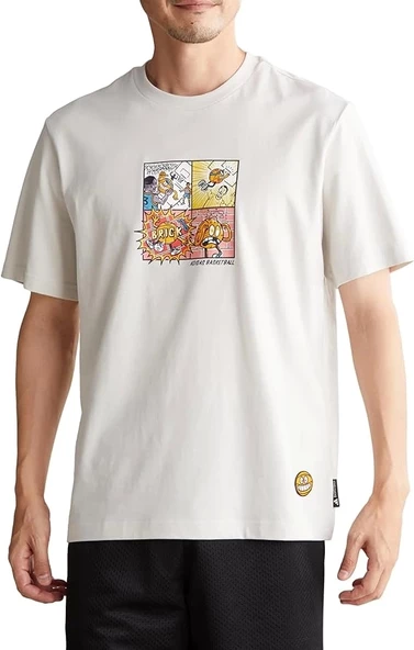 Adidas JUH24 Erkek Kısa Kollu Tişört, Lil Stripe, Çizgi Roman, Grafik Kısa Kollu Tişört