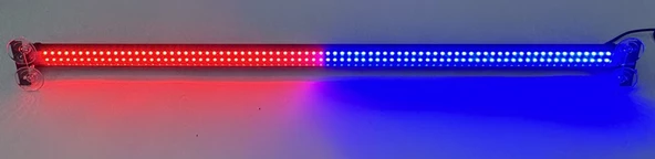 17 fonksiyonlu iç-dış kullanımlı çakar lamba 104cm kırmızı mavi 12-30v / LAPA201 - Resim 2