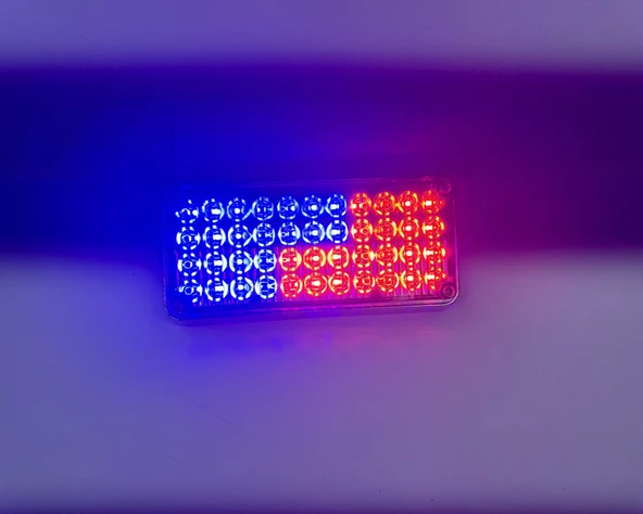 Tepe çakar lamba 44led  kırmızı-mavi kumandalı / LAPA119 - Resim 3