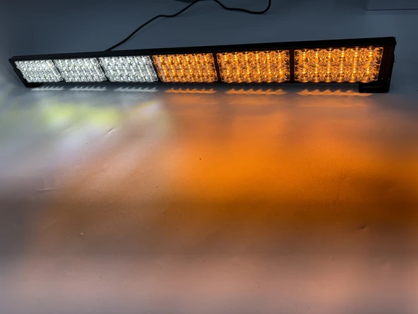 68cm sarı-beyaz 21 fonksiyonlu çakar lamba 12-30v / LAPA207 - Resim 2