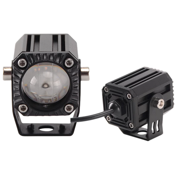 Space Offroad sis lambası 3.5cm beyaz-sarı 10w 12-80v set / LASS348 - Resim 3