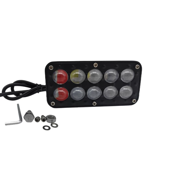 kırmızı-mavi-beyaz -sarı çakarlı / beyaz sarı çakarlı/Space Offroad sis lambası  LASS381 ürün görseli 1