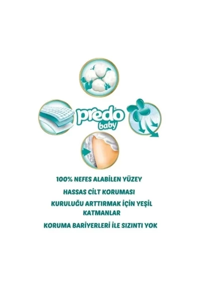 Predo Baby Premium Comfrt 5 Numara 52li Bebek Bezi - 4