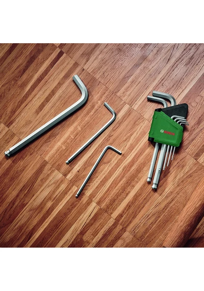 Bosch Top Başlı Uzun Alyan Anahtar Takımı 9 Parça - 1600A02BX9 - 4