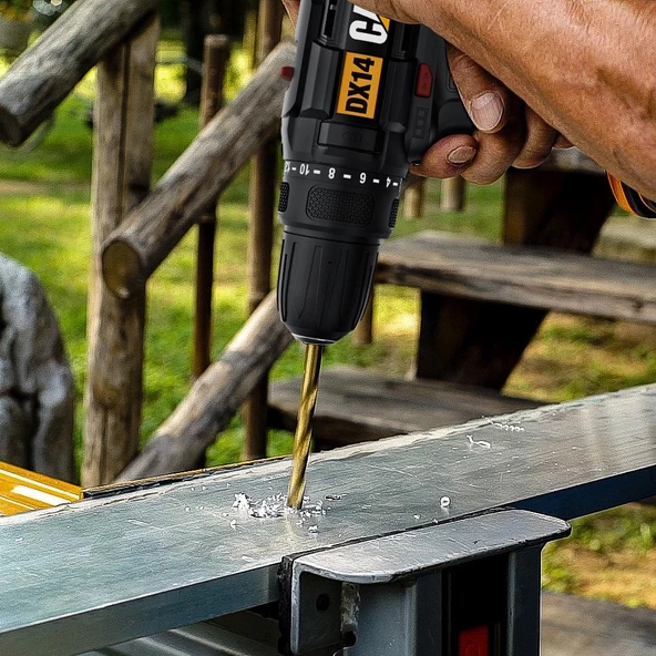 Cat Dx14.2 12Volt/2.0Ah Li-İon Çift Akülü Profesyonel Şarjlı Matkap - 7