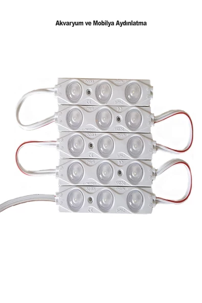 HLL TEKNOLOJİ Akvaryum Modül LED Aydınlatma Beyaz Işık Anahtarlı 5'li - 2