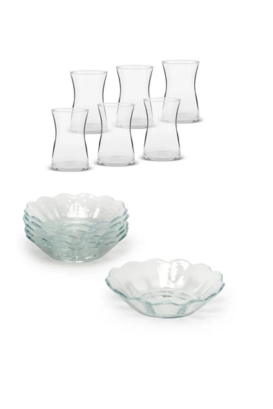 Paşabahçe Keyifli Heybeli 12 Parça Çay Seti  P54361 + P42361