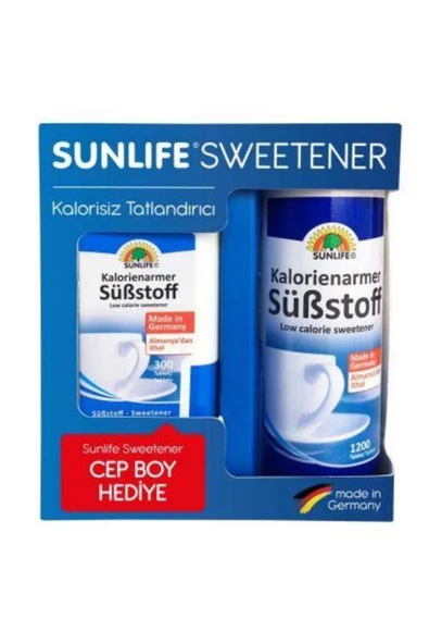 Sunlife Sweetener 1200 + Tatlandırıcı 300 Tablet Cep Boy - 2
