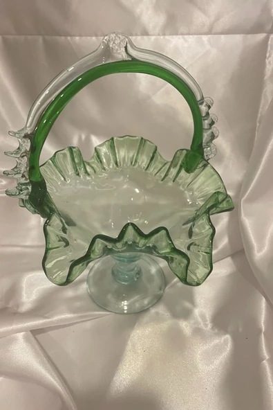 Cam Şekerlik El İşi Beyaz - Resim 3