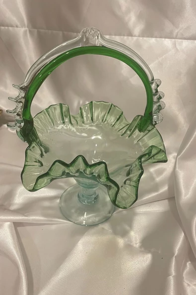 Cam Şekerlik El İşi Beyaz - Resim 2