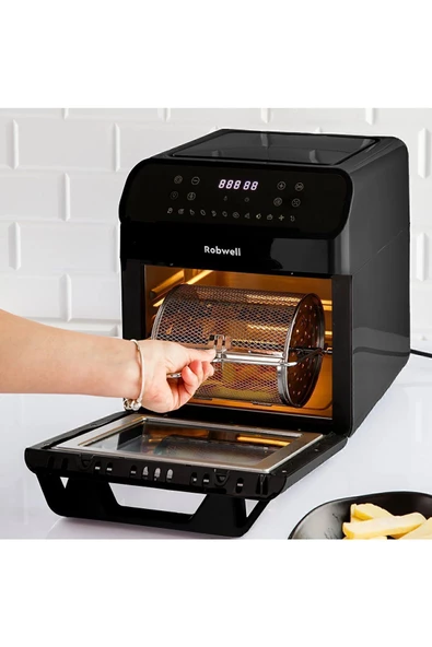 Robx Robwell As29 Airfryer 12 Lt Siyah Yağsız Fritöz - 2