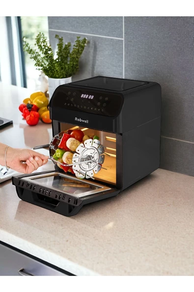 Robx Robwell As29 Airfryer 12 Lt Siyah Yağsız Fritöz - 5