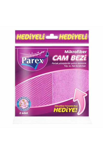 Parex Mikrofiber Cam Bezi Temizlik Bezi 2'li Paket