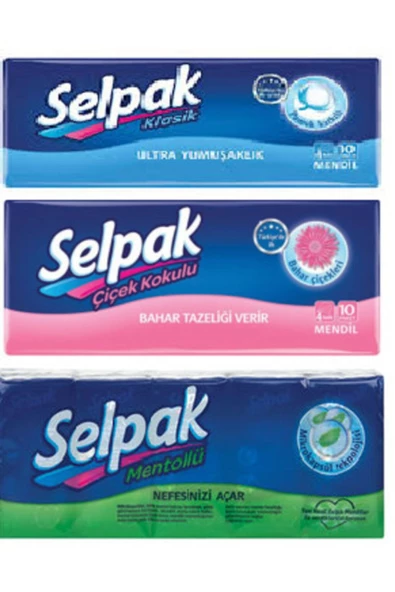 Selpak Kağıt Mendil Set 10x3