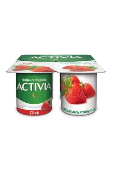 Activia ) Activia Doğal Probiyotik Çilekli Yoğurt 4X100 G ( 2 ADET )