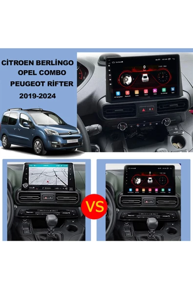 NAVMİNA Citroen Berlingo Peugeot Rifter Opel Combo 2019-2024 Uyumlu 2+32 gb 10 inç Multimedya ürün görseli