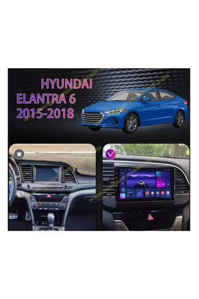 NAVMİNA Hyundai Elantra 2015-2018 Uyumlu 9 inç 2+32 GB Multimedya