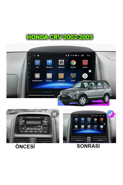 NAVMİNA Honda CRV 2002-2005 Uyumlu 9 inç 2+32 GB Multimedya