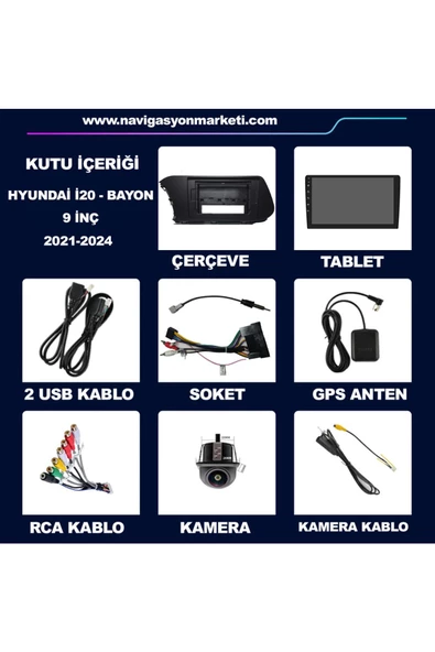 NAVMİNA HYUNDAİ İ20 BAYON 2021-2024 UYUMLU 10 İNÇ 4-32 GB MULTİMEDYA Uyumlu - Resim 6