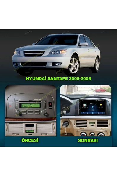 NAVMİNA Hyundai Sonata 2005-2008 Uyumlu 9 inç 4-32 GB Multimedya