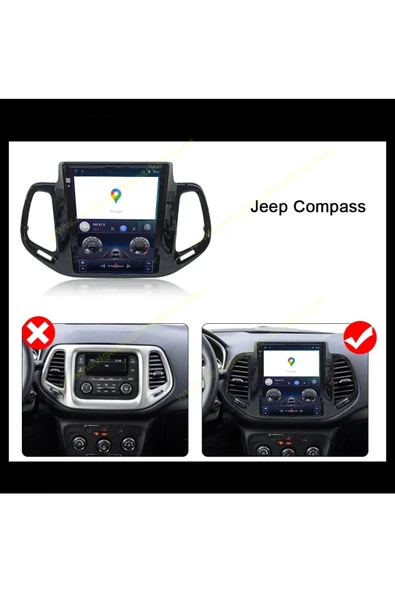 NAVMİNA JEEP Compas 2016-2021 Uyumlu 9.7 inç Tesla 4-32 GB Multimedya