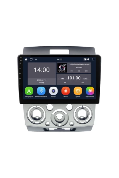 NAVMİNA Ford Ranger 2006-2011 Uyumlu 9 inç 2+32gb Multimedya - Resim 3