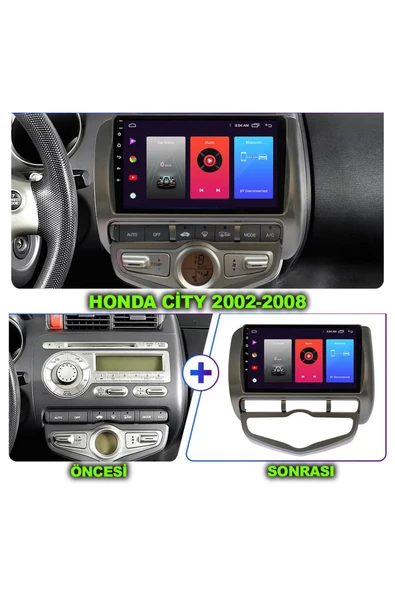 NAVMİNA Honda City 2002-2008 Dijital Klima Uyumlu 2+32 Gb Multimedya