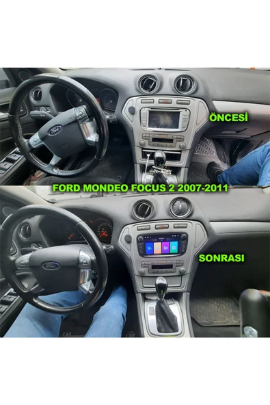 NAVMİNA Ford Focus 2 Mondeo 2007-2011 Uyumlu 7 inç Siyah 2+32 GB Multimedya