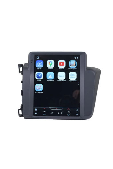 NAVMİNA Honda Civic FB7 2012-2015 Uyumlu 9.7 inç Tesla 2+32 GB Multimedya - Resim 3