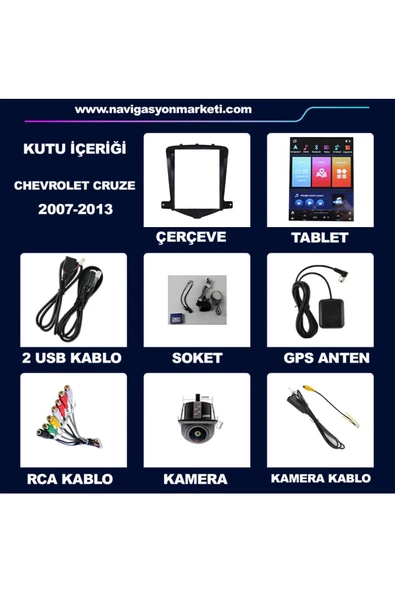 NAVMİNA Chevrolet CRUZE 2007-2012 Uyumlu 9.7 inç TESLA Multimedya - 6