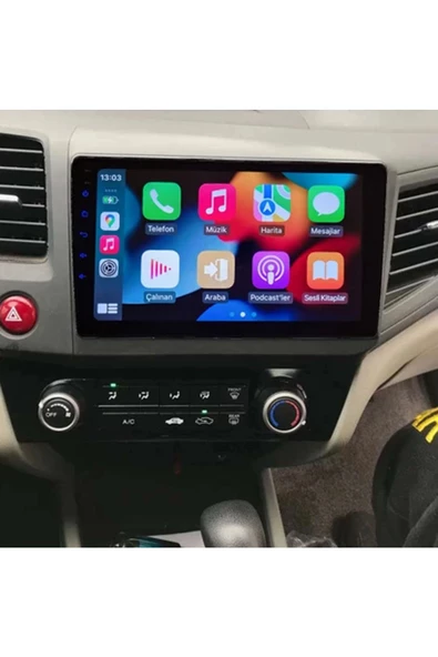 NAVMİNA Honda Civic FB7 2012-2015 Uyumlu 9 inç 2+32 GB Multimedya - Resim 2