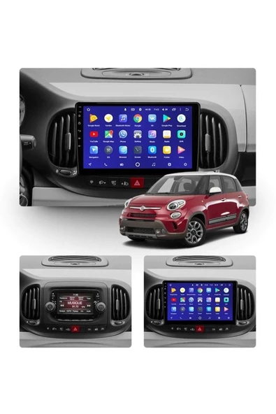 NAVMİNA Fiat 500L 2013-2017 Uyumlu Siyah 9 inç 2+32 GB Multimedya ürün görseli