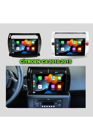 NAVMİNA Citroen C4 2005-2011 Uyumlu 2+32 gb 9 inç Siyah Çerçeveli Multimedya ürün görseli